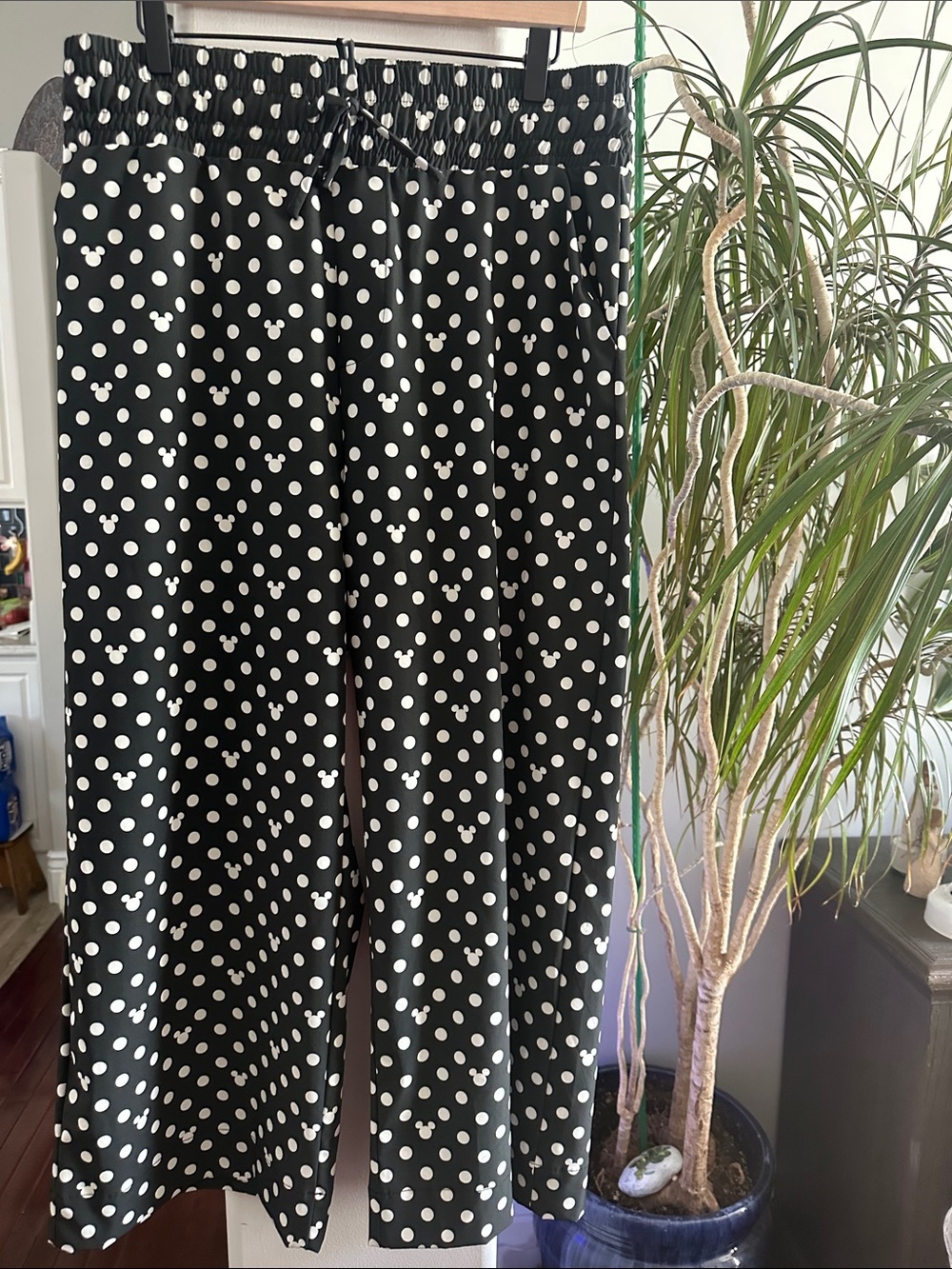DISNEY AUDREY WIDE LEG PANTS, MICKEY DOT XL